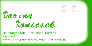 dorina konicsek business card